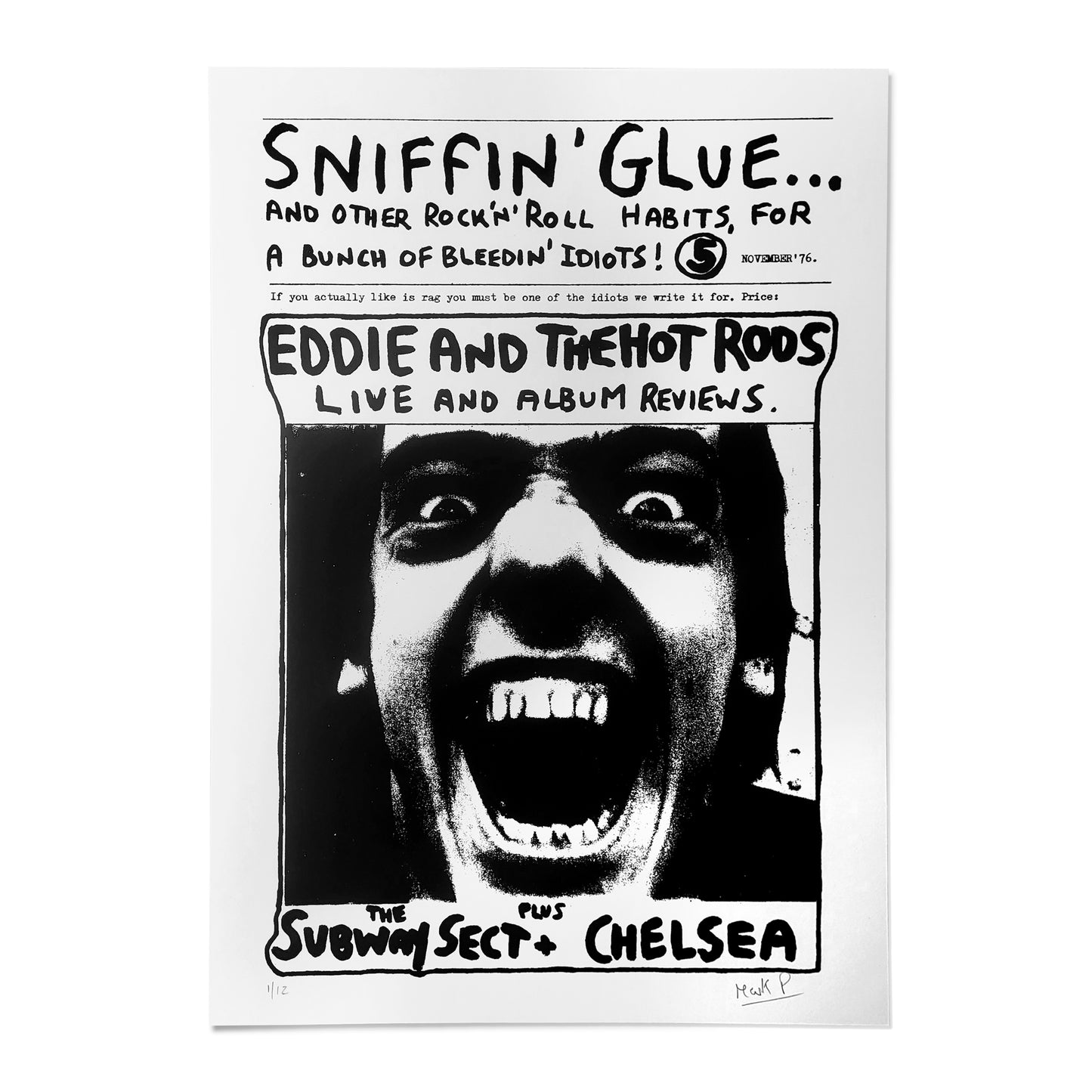 Sniffin' Glue 5 Limited Edition Screen Print